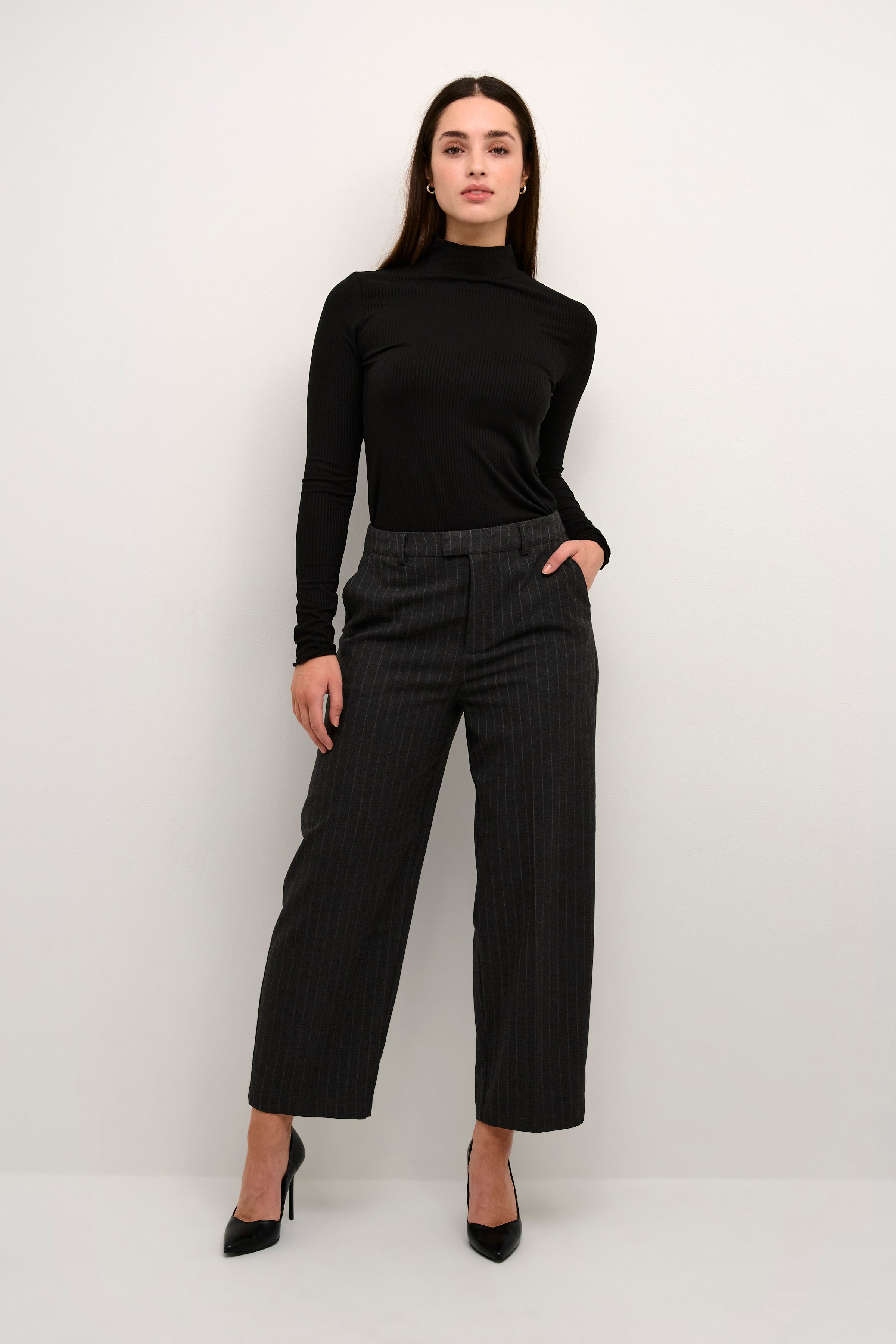 KAFFE KATYA WIDE PANT CROPPED