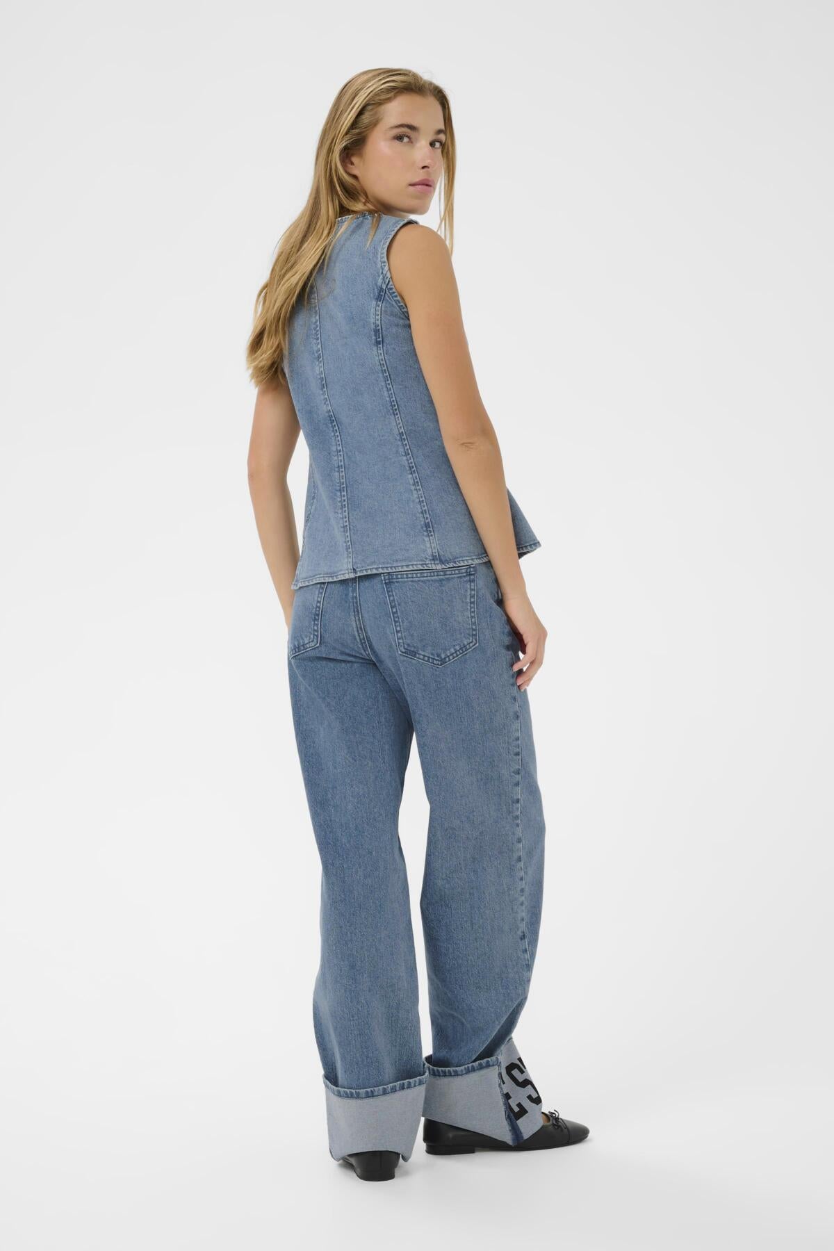 KAFFE KAVALLIS DENIM WAISTCOAT