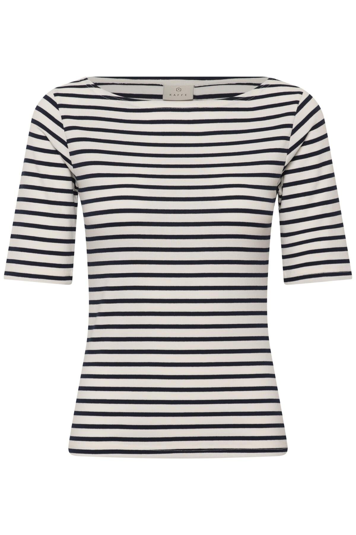 KAFFE KALIDDY HALF SLEEVE BOATNECK TOP
