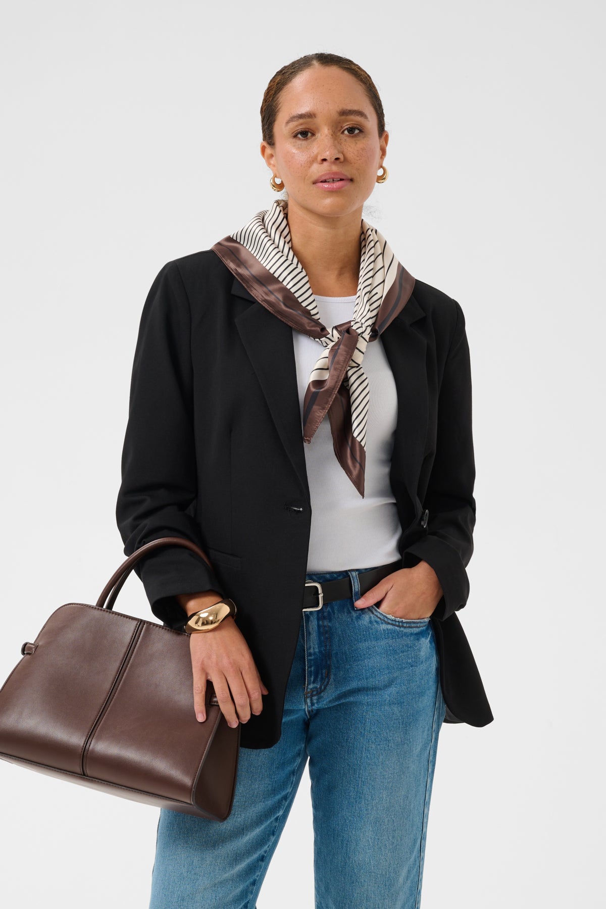 KAFFE KASCARFINA LARGE SQUARE SCARF