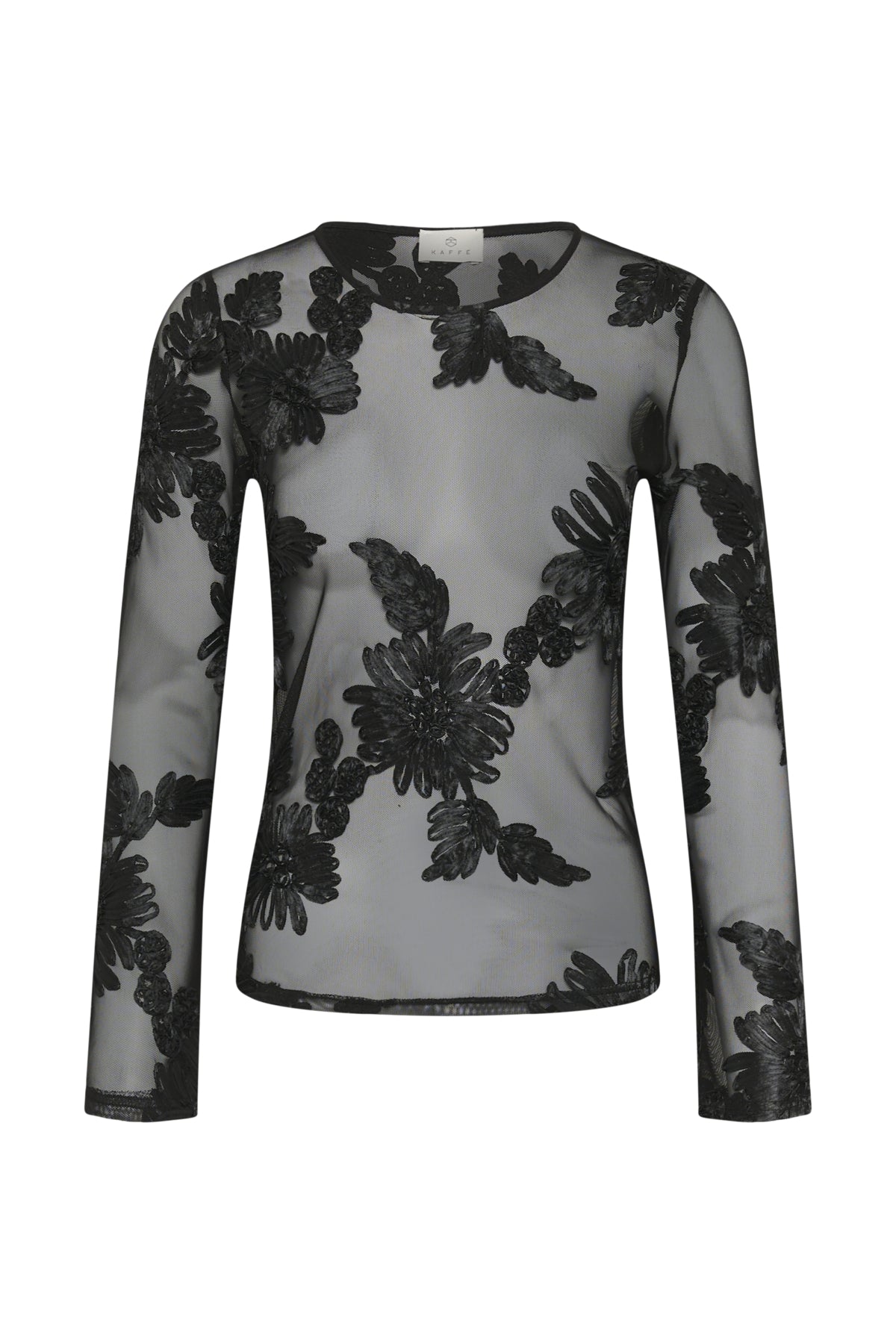 KAFFE KAJULIANNE LONG SLEEVE SHEER SHIRT