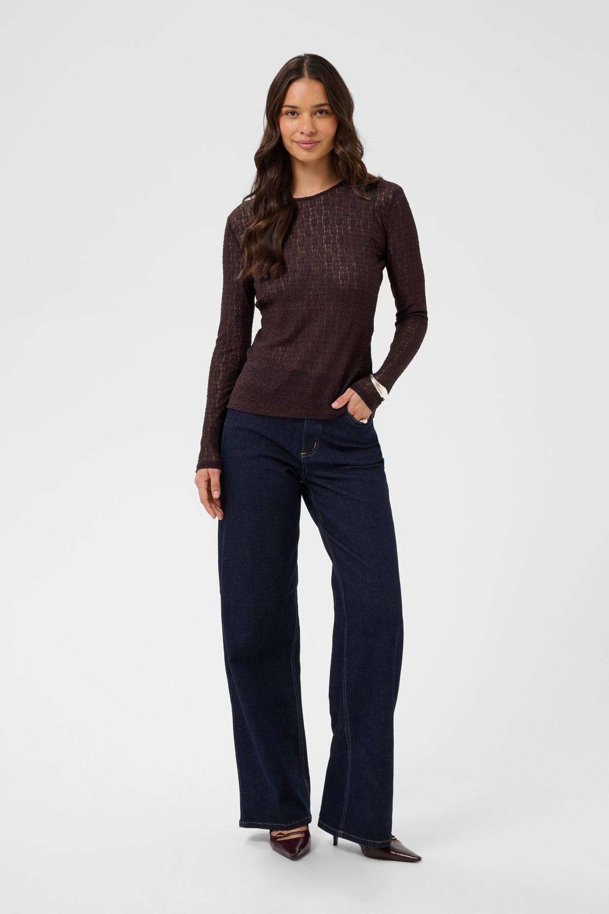 KAFFE KAALLISON SHEER SHIRT