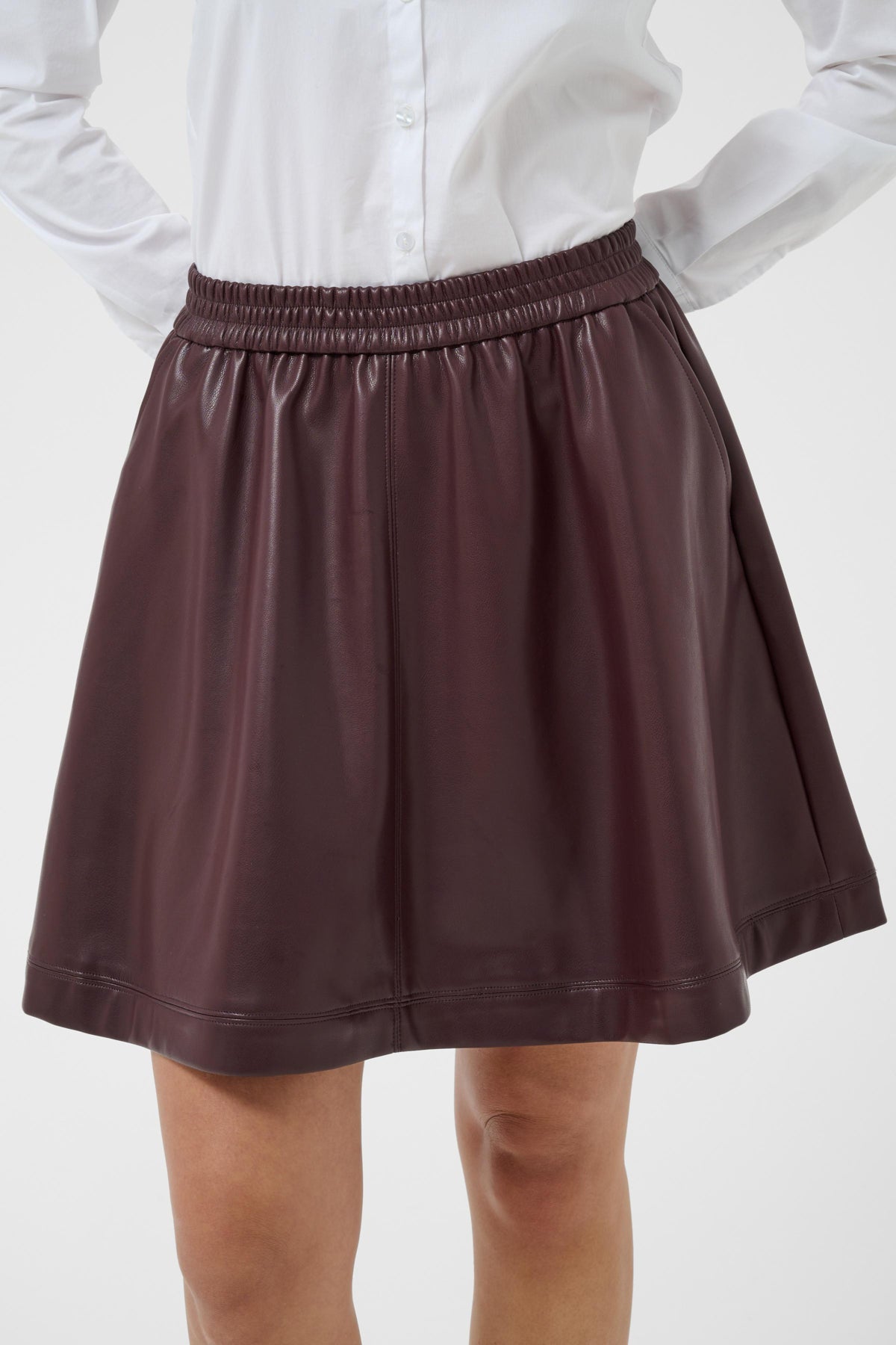 KAFFE KAARENSE FAUX LEATHER SKIRT