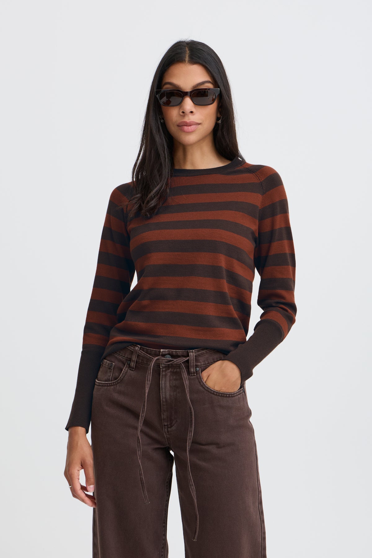 B YOUNG BYMMORLA LONG CUFF SWEATER