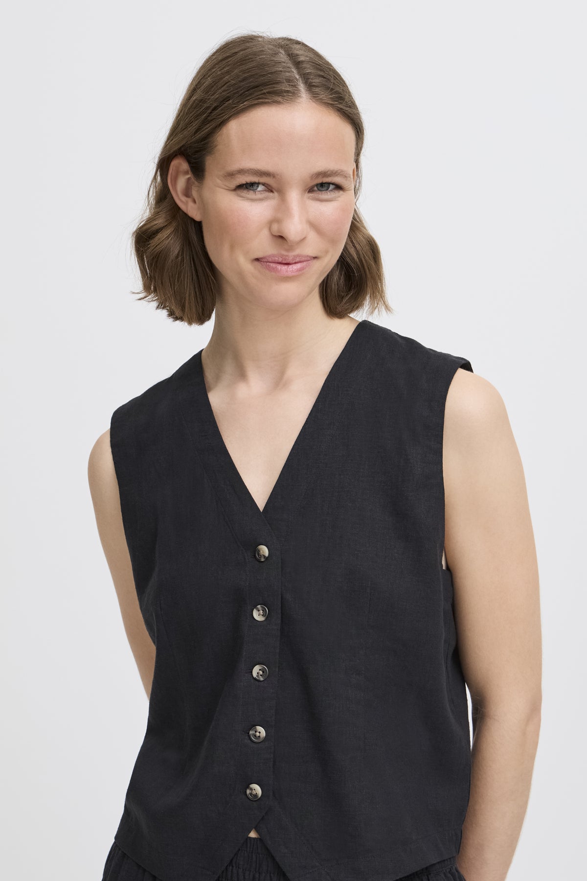 B YOUNG BYFLAKKA LINEN BLEND VEST