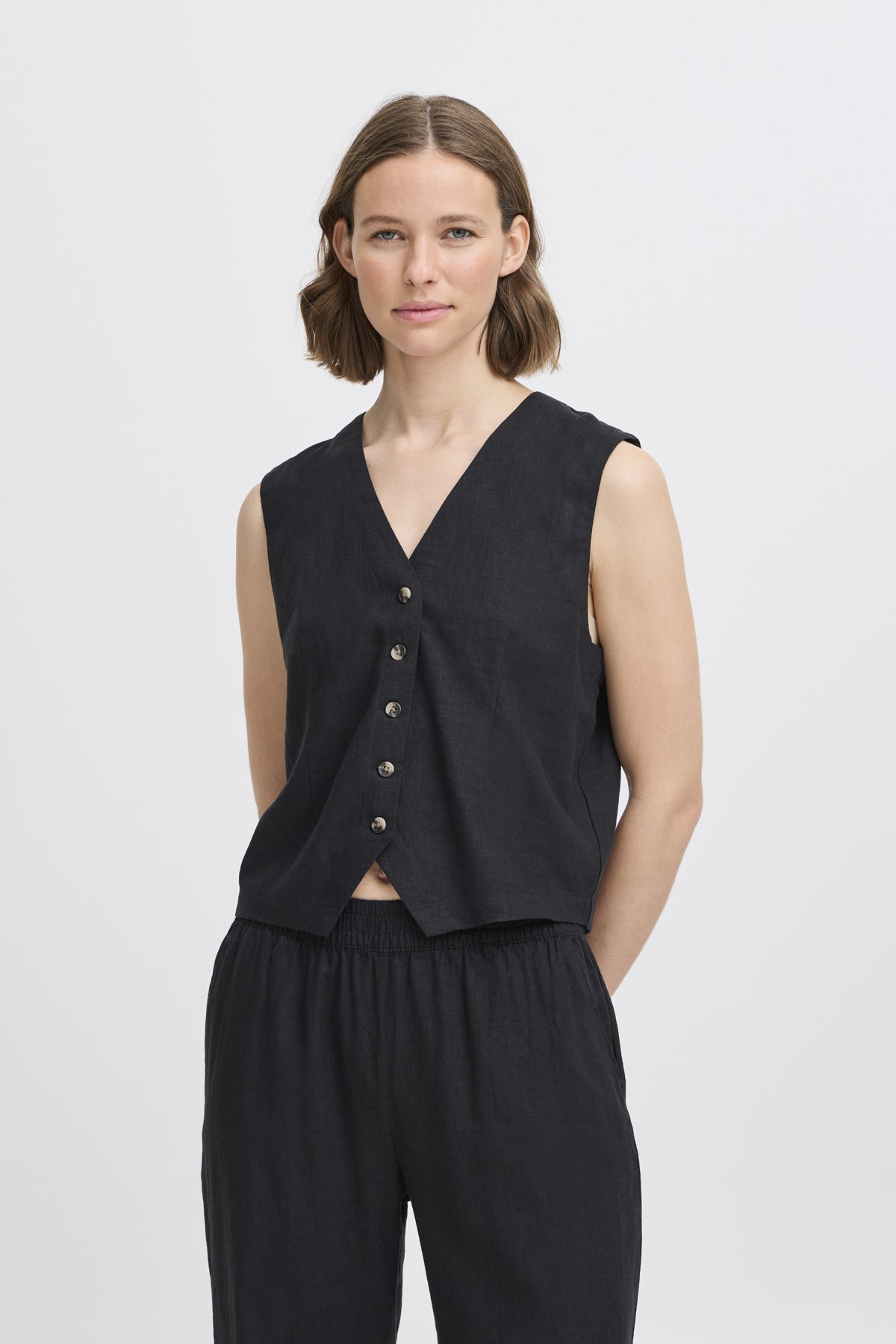 B YOUNG BYFLAKKA LINEN BLEND VEST