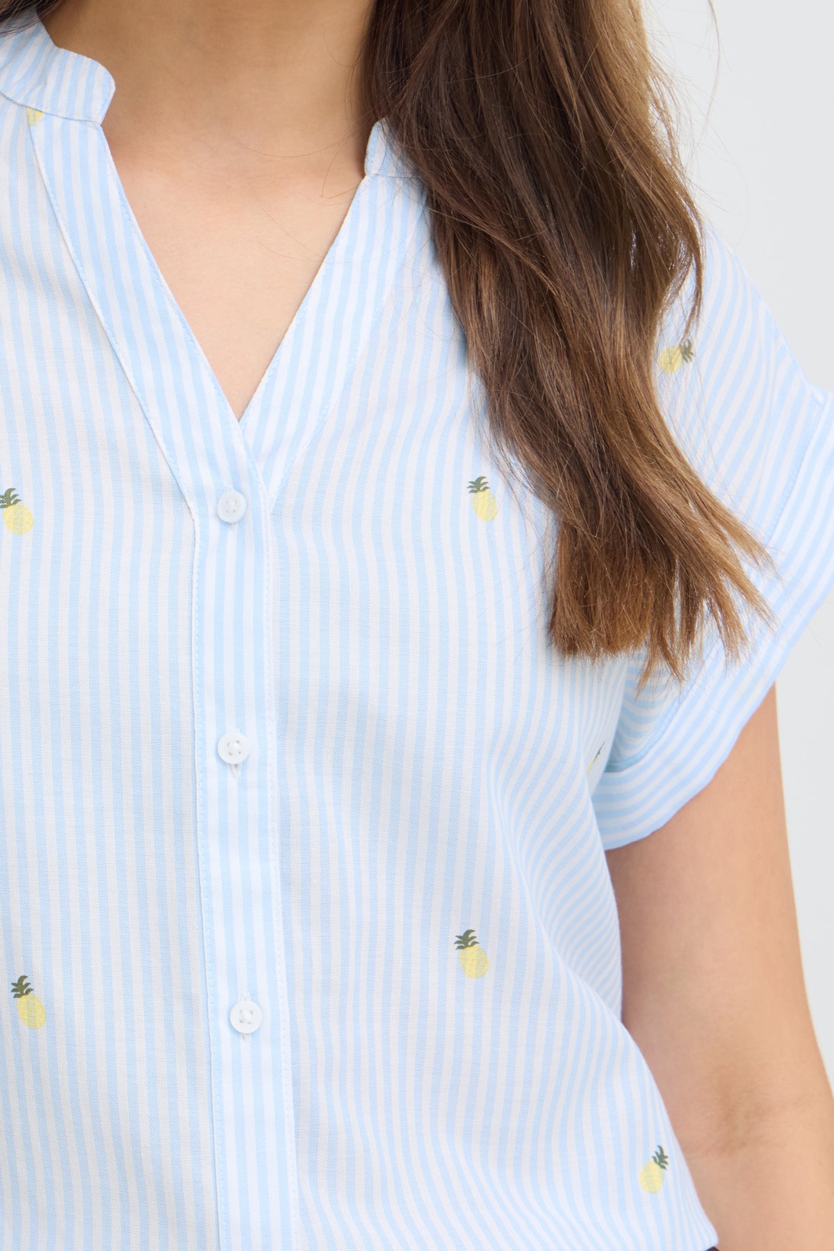 B YOUNG BYSILAS CAP SLEEVE COTTON SHIRT