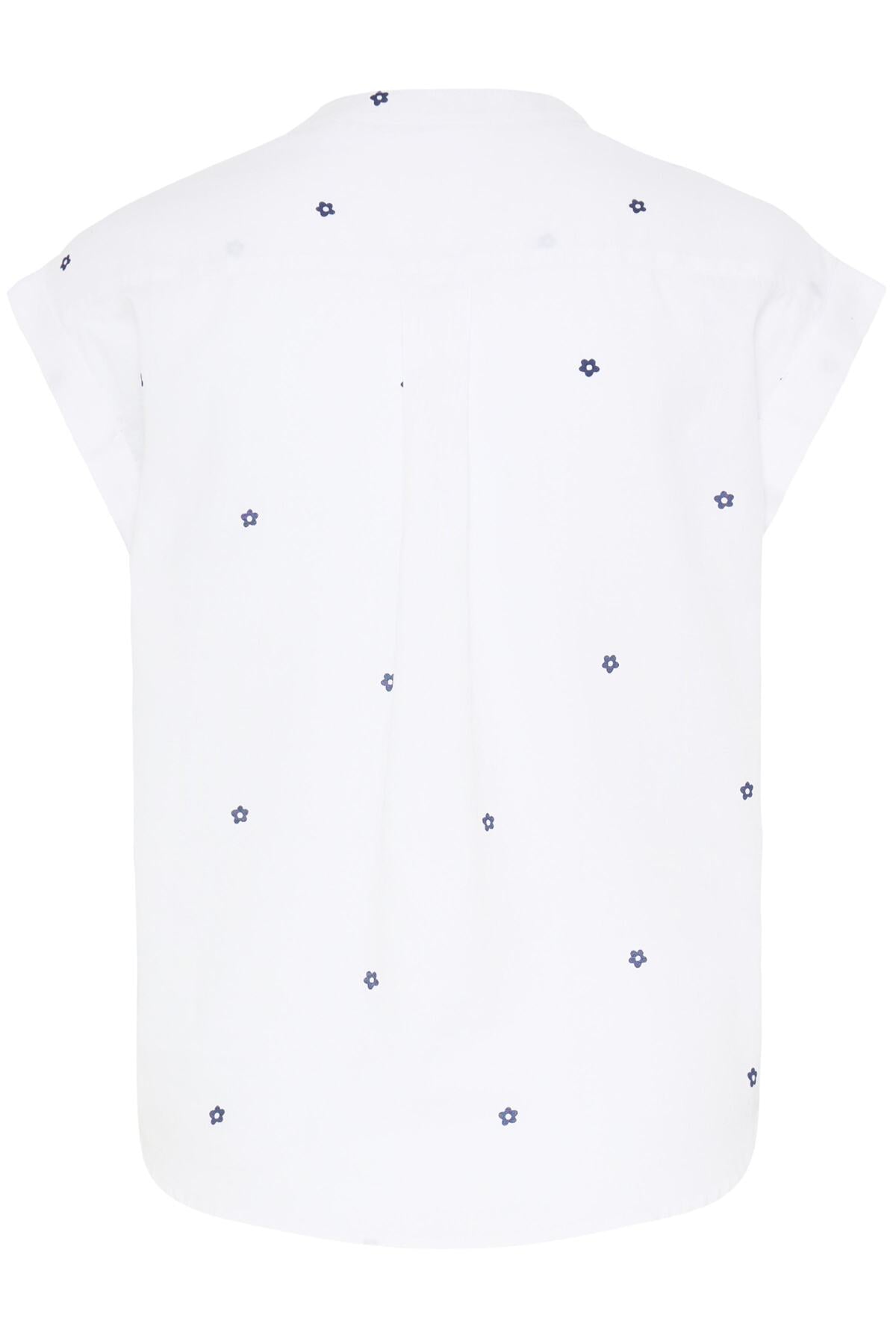 B YOUNG BYSILAS CAP SLEEVE COTTON SHIRT