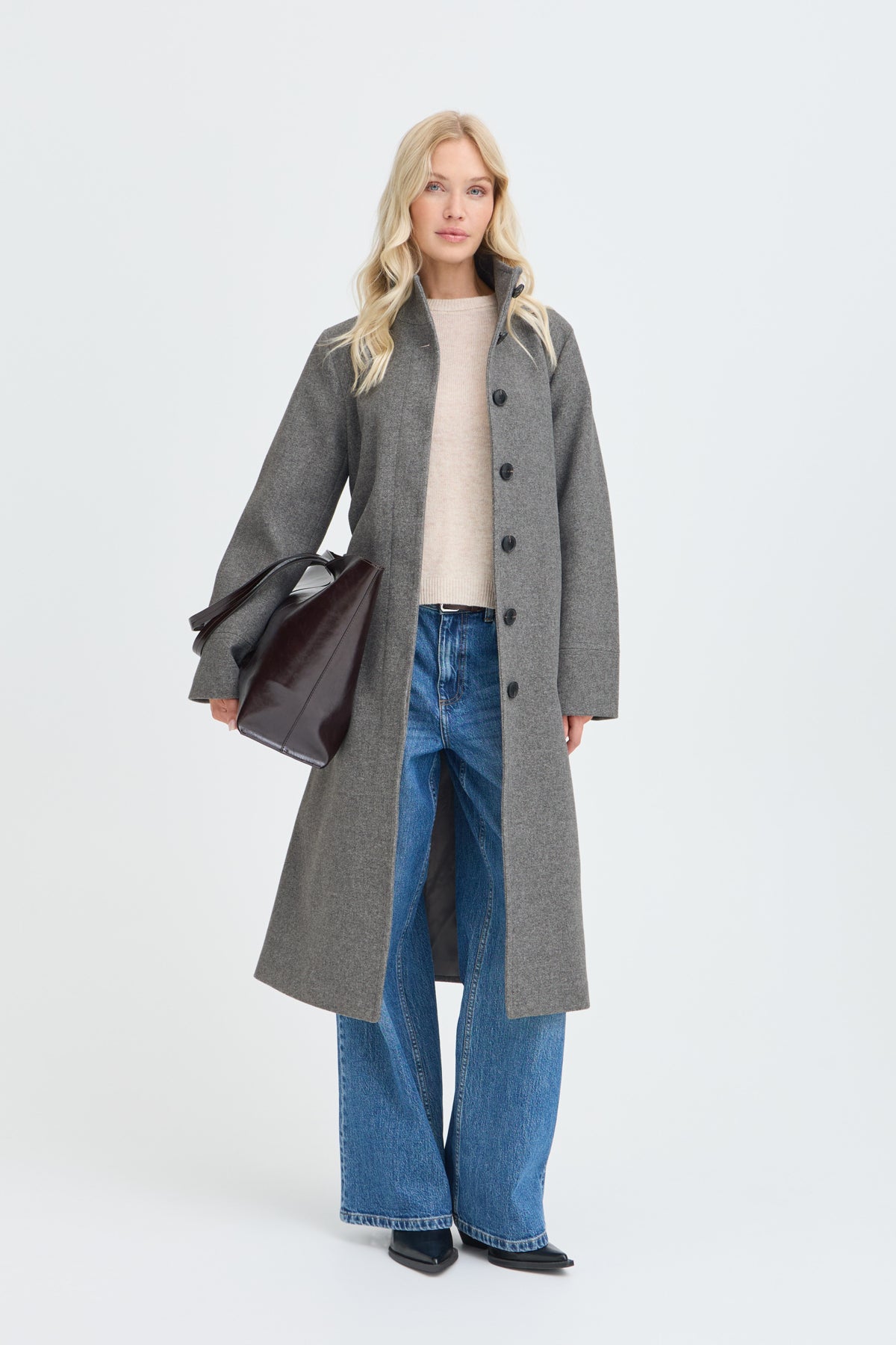 B YOUNG BYCALIA MELANGE LONG COAT