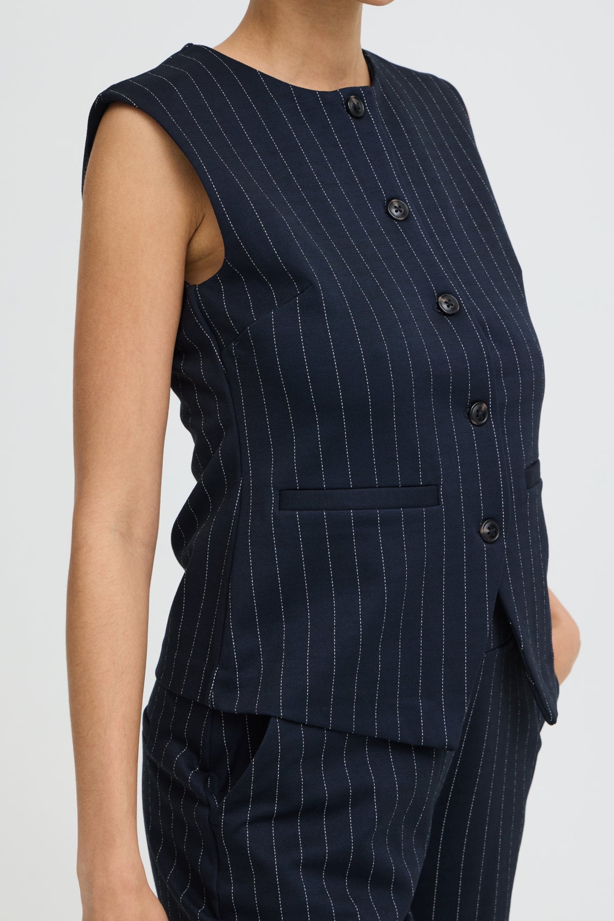 B YOUNG BYROWAN STRIPE VEST