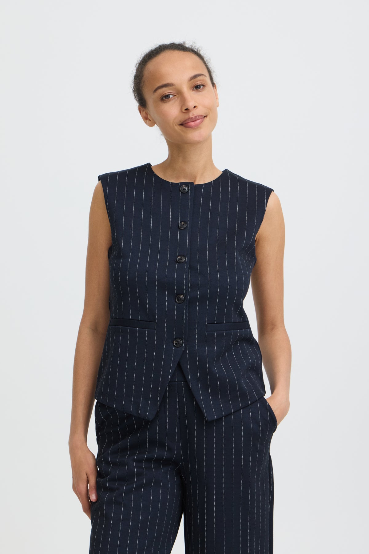 B YOUNG BYROWAN STRIPE VEST
