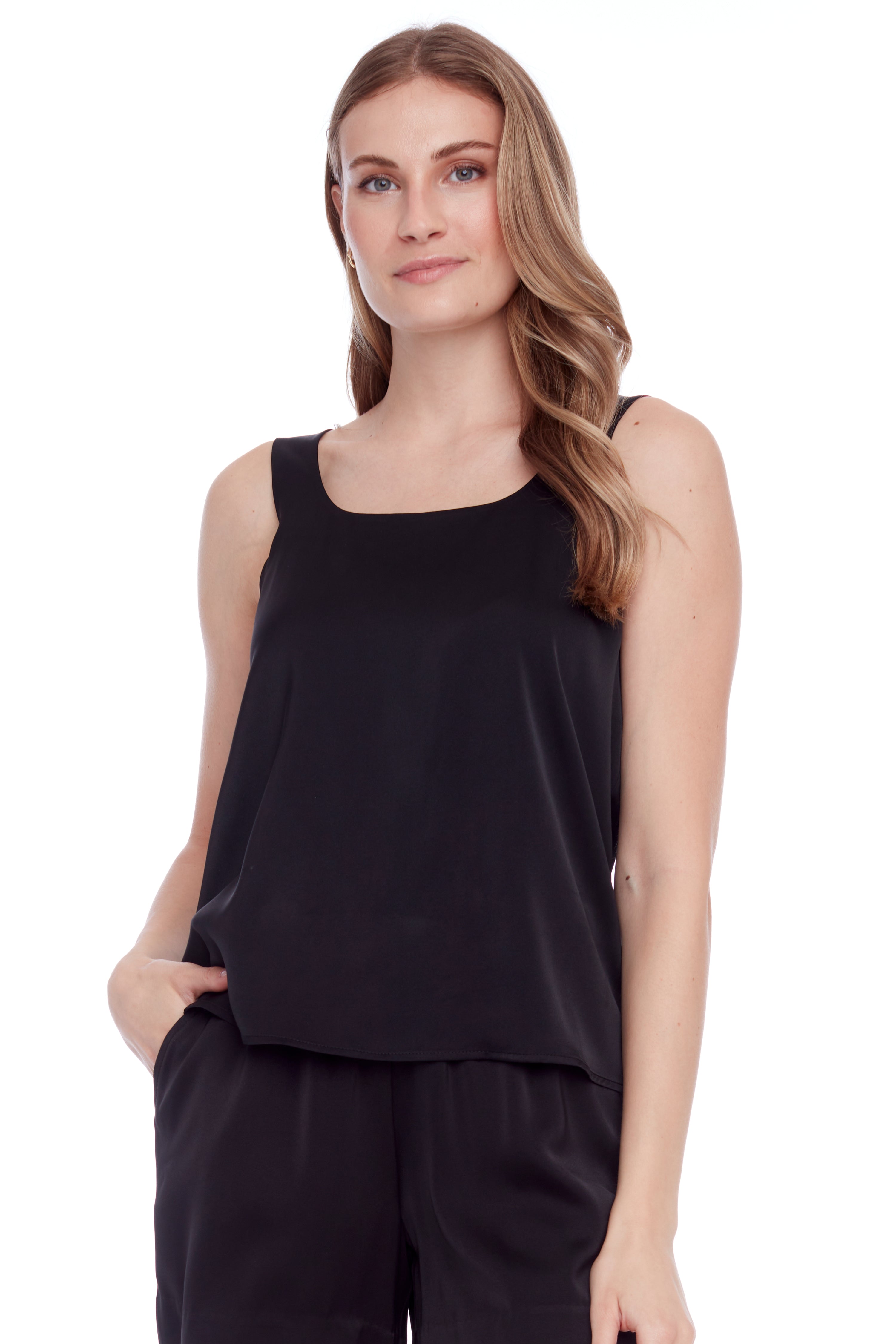 ILTM ROSALIE BELIZE SATIN SLEEVELESS TOP