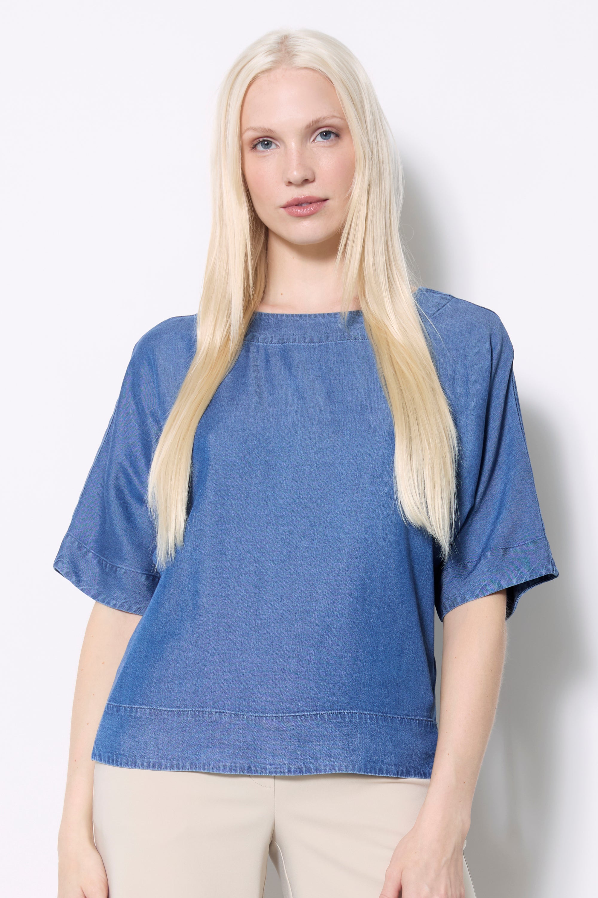 UP! SHORT SLEEVE TENCEL TOP