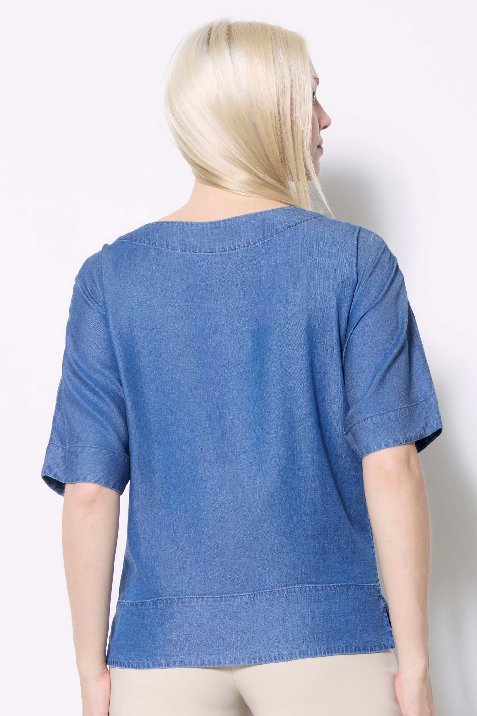 UP! SHORT SLEEVE TENCEL TOP