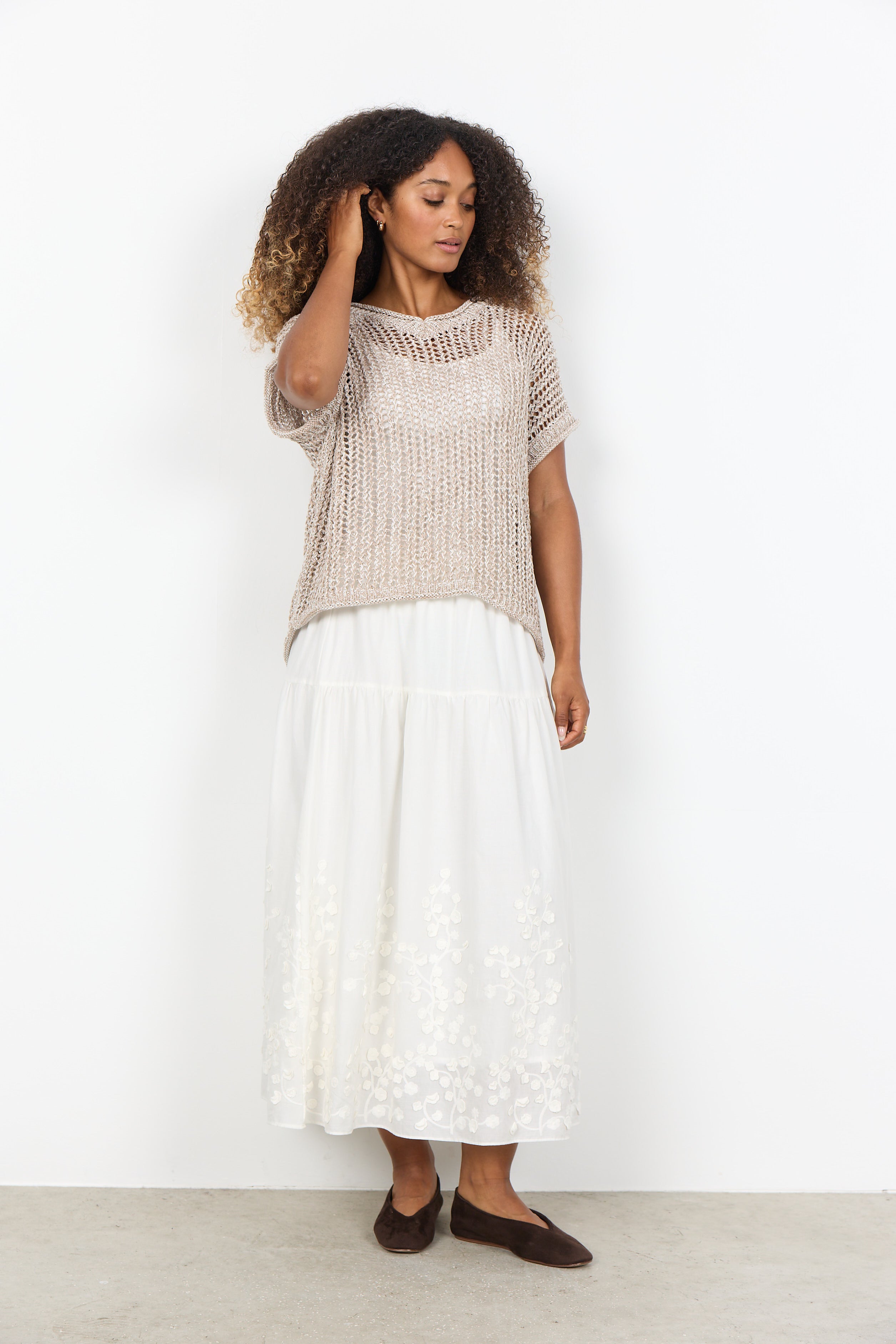 SOYA CONCEPT RUDI OPEN KNIT PULLOVER