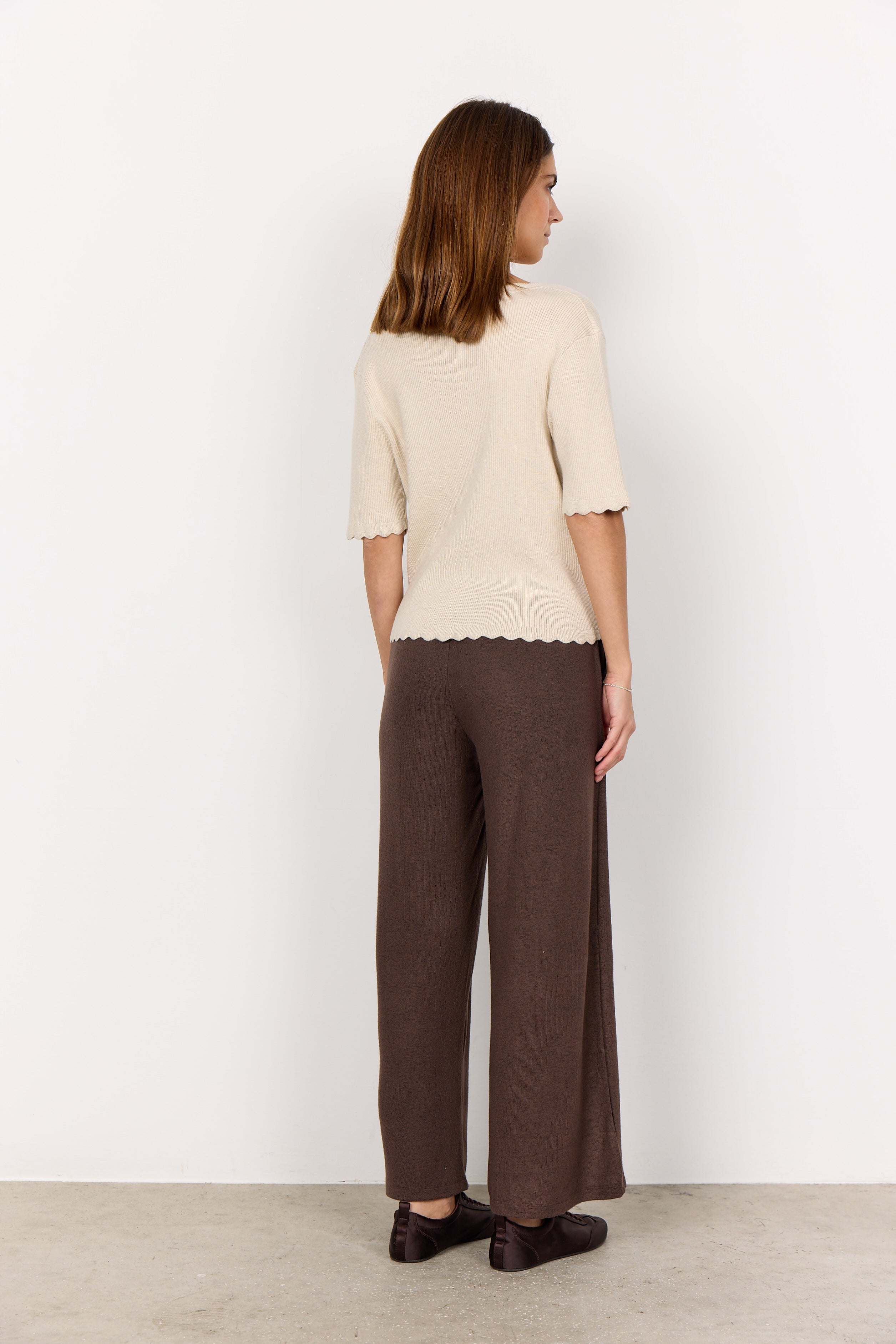 SOYA CONCEPT SCALLOP EDGE DOLLIE KNIT CARDIGAN