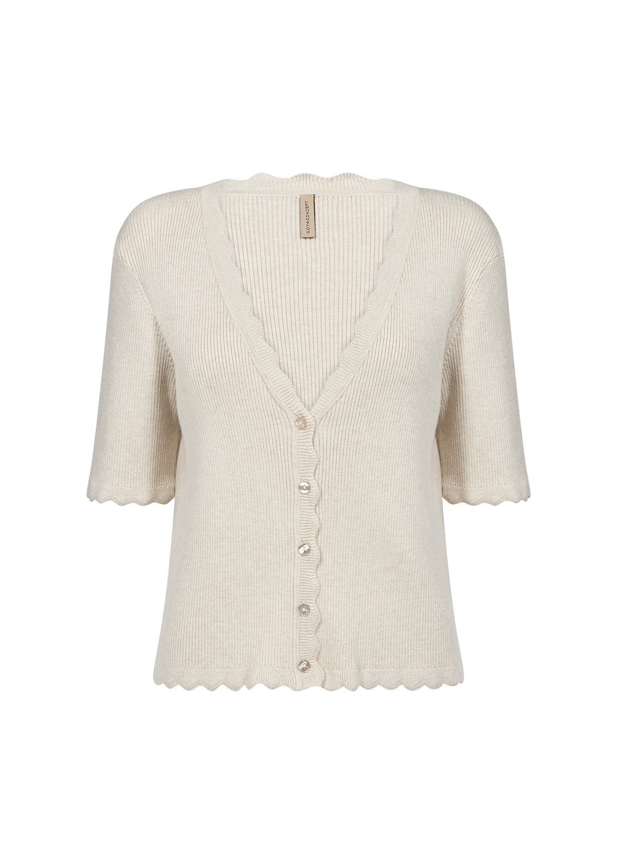 SOYA CONCEPT SCALLOP EDGE DOLLIE KNIT CARDIGAN