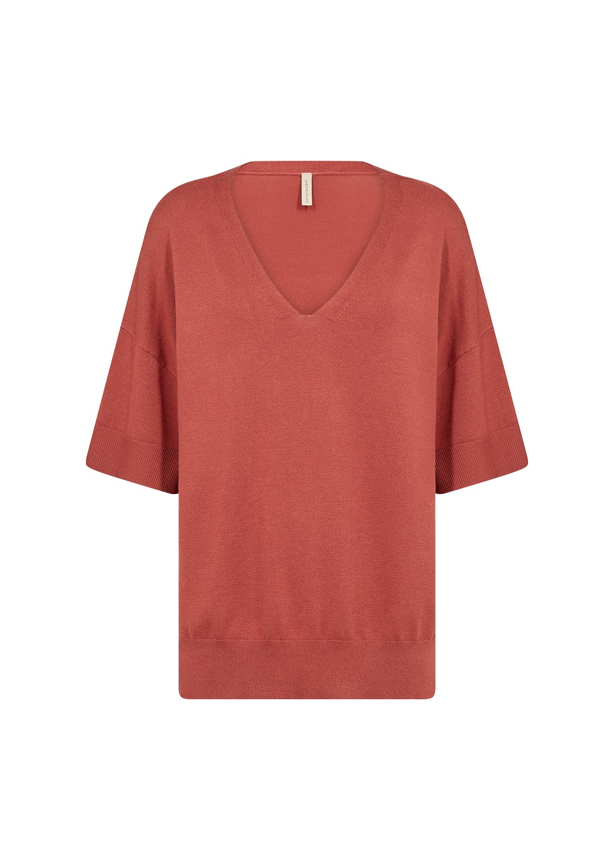 SOYA CONCEPT DOLLIE V NECK SHORT SLEEVE SHIRT