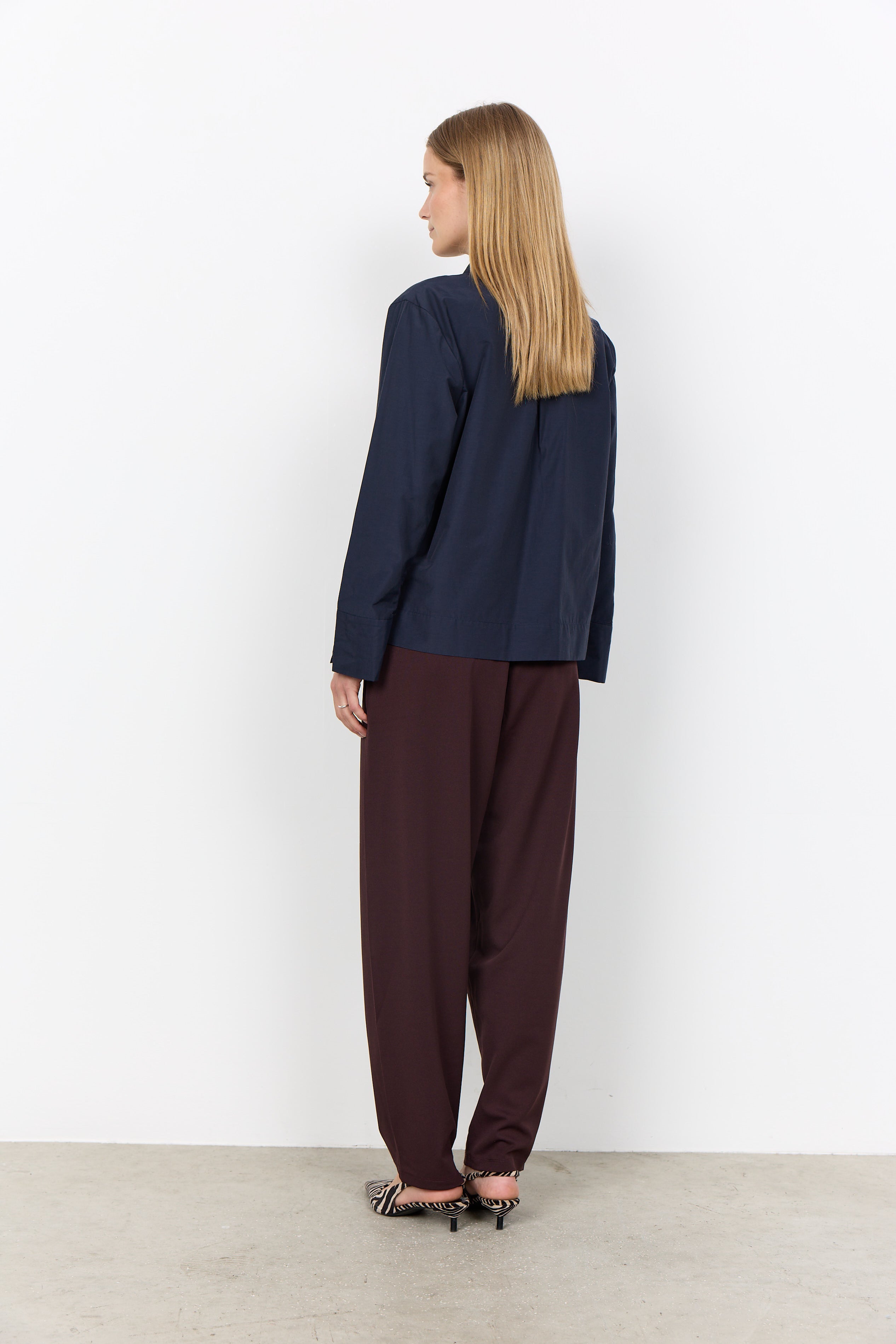SOYA CONCEPT NETTI LONG SLEEVE BUTTON UP TOP