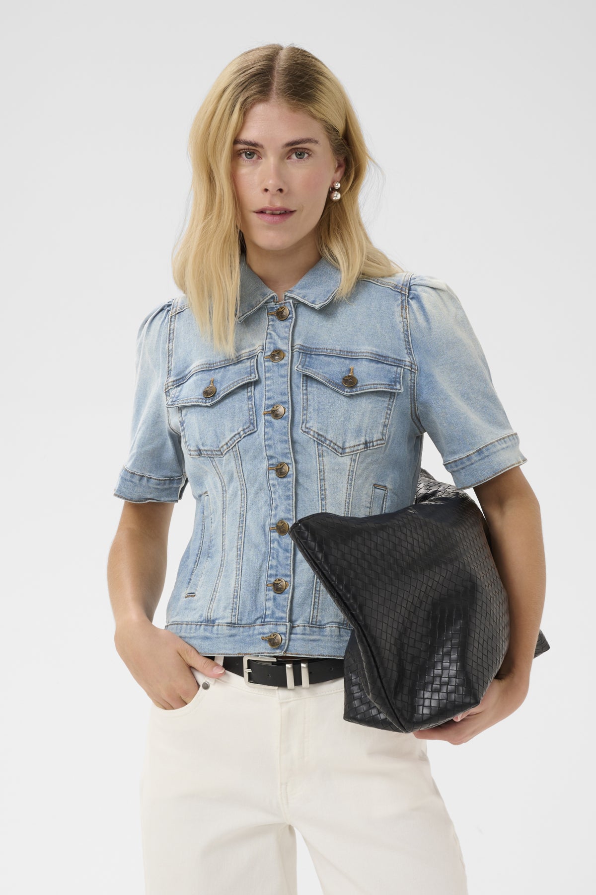 CULTURE CUBRIANA SHORT SLEEVE DENIM JACKET