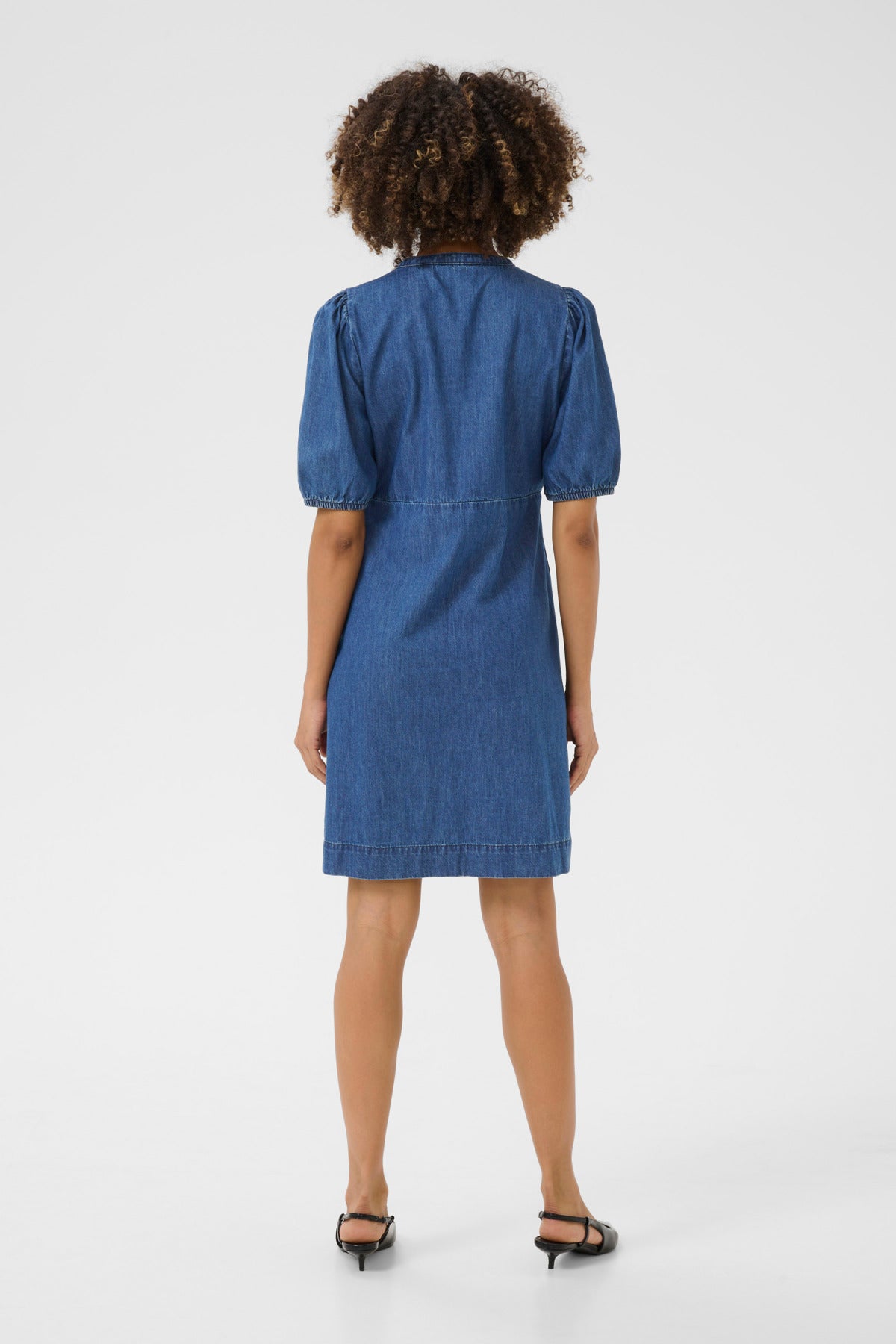 CULTURE CUBERTELINE ARPA SHORT SLEEVE DENIM DRESS