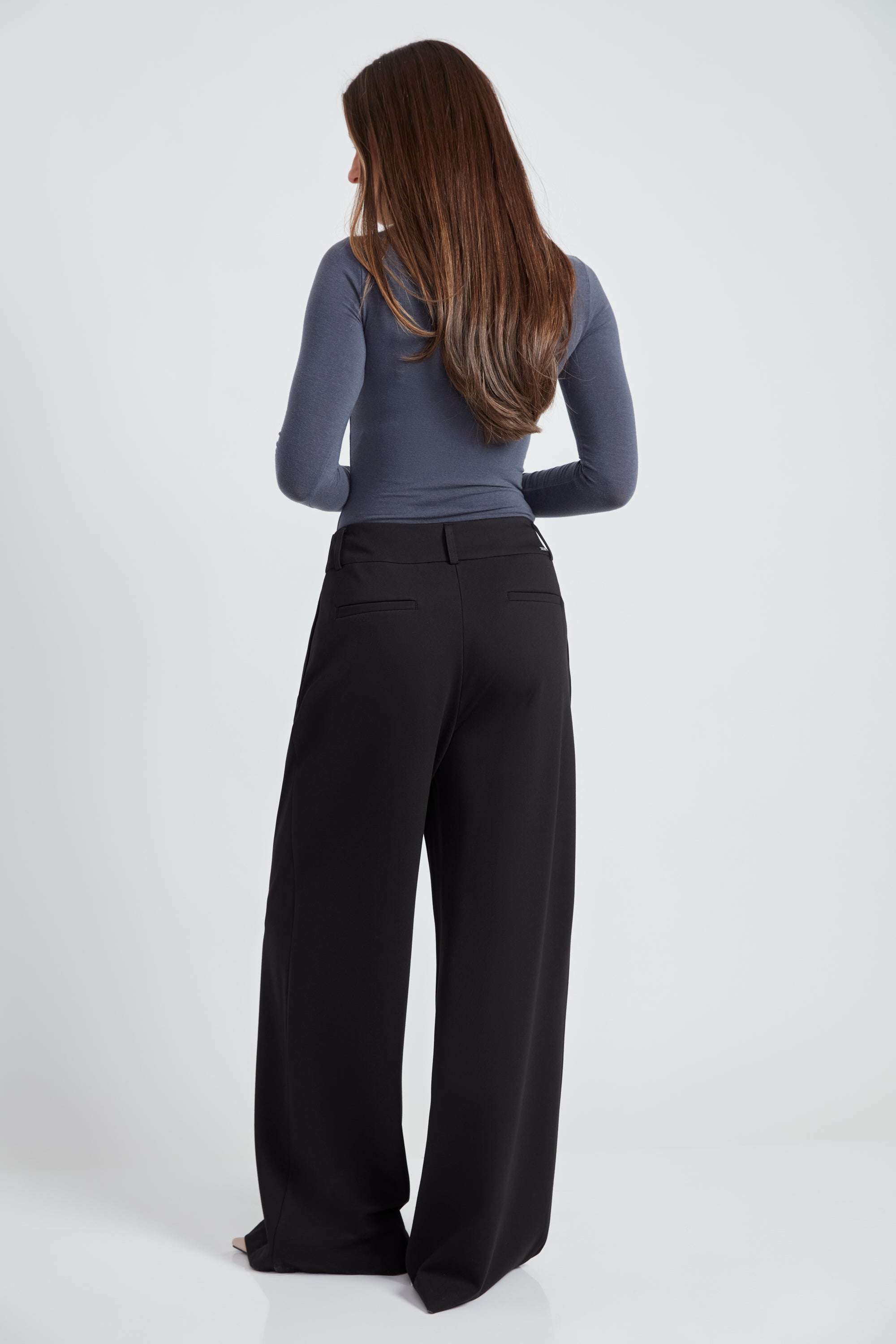 UP STRETCH PLEATED WIDE LEG PANTS