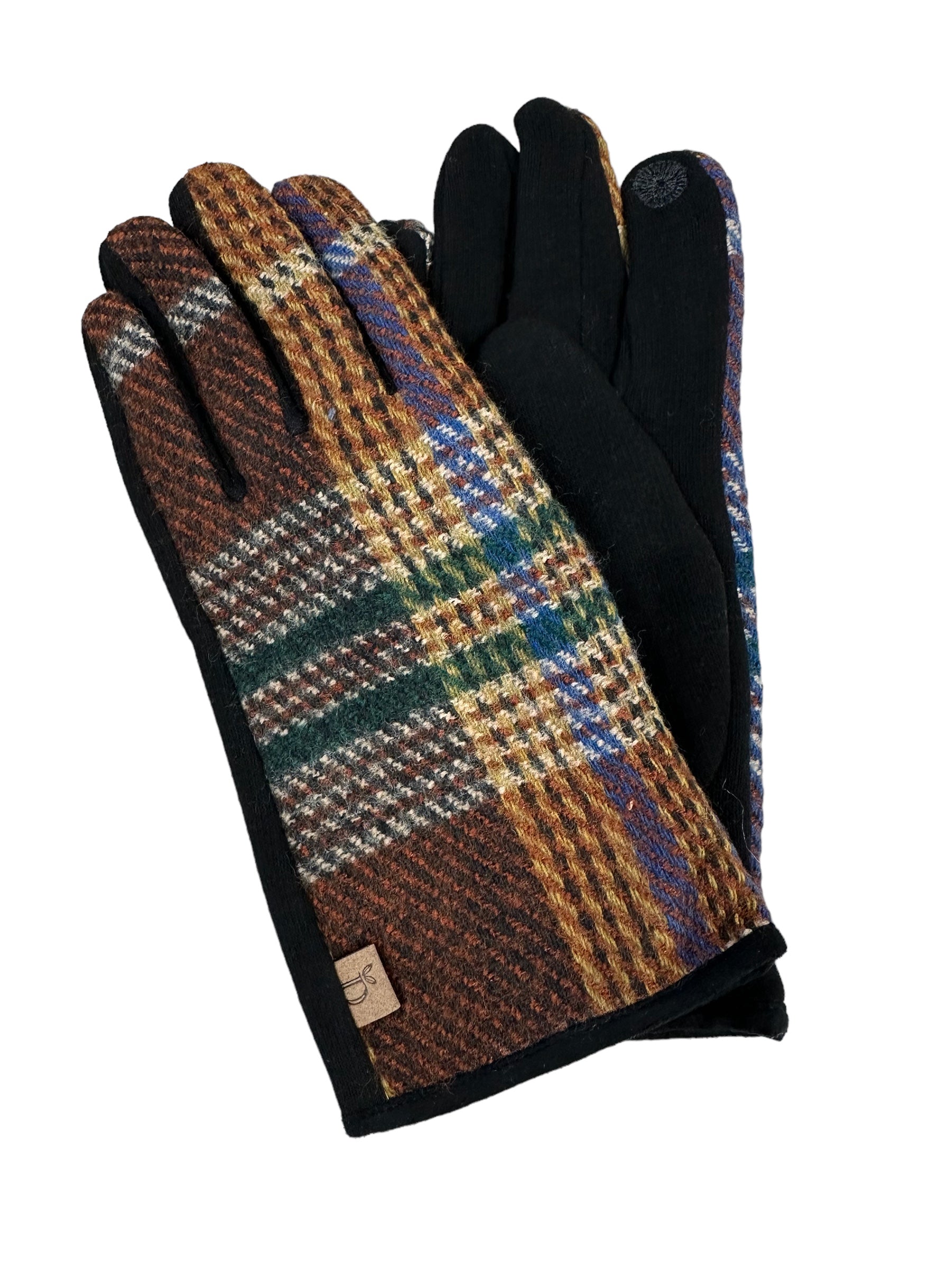 DO EVERYTHING PLAID TOUCH GLOVES