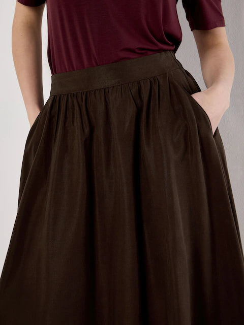 APRICOT A-LINE TENCEL SKIRT
