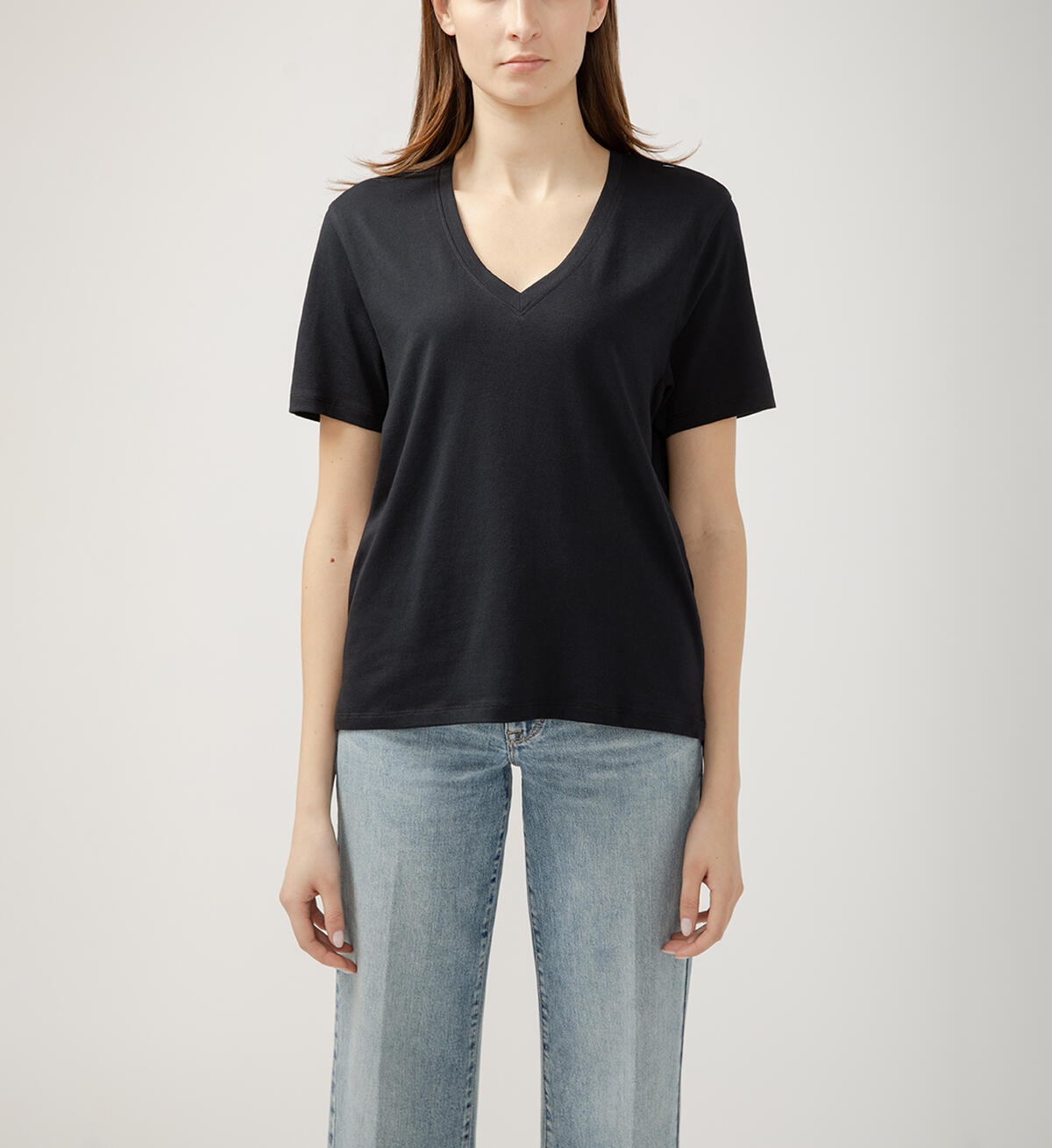 JAG JEANS V NECK DRAPEY TEE