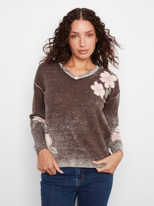 CHARLI B REVESIBLE COTTON LONG SLEEVE SWEATER
