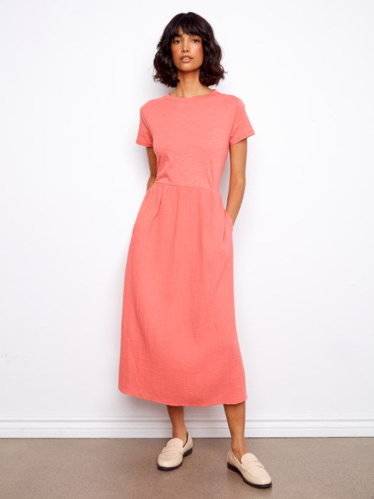 CHARLI B COTTON TEE SHIRT DRESS – Must Have Pockets