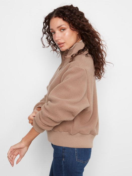 CHARLI B HALF ZIP LONG SLEEVE