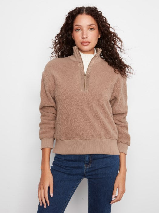CHARLI B HALF ZIP LONG SLEEVE