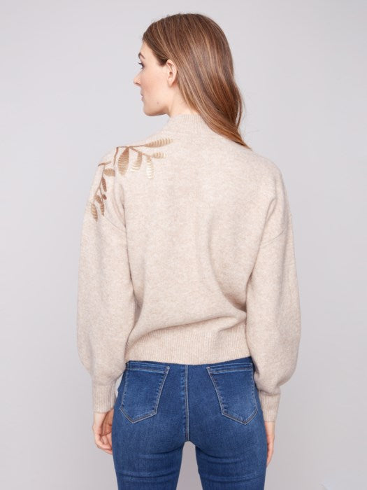 CHARLI B LONG SLEEVE SEQUIN SWEATER