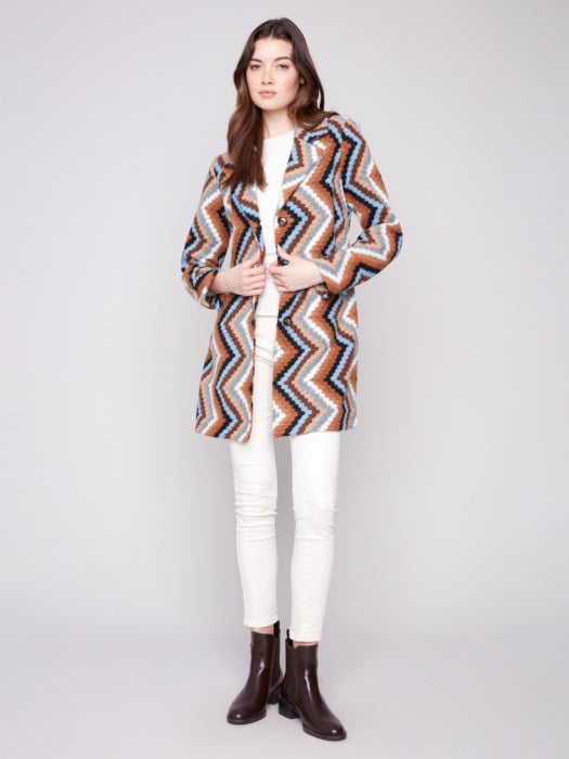CHARLI B LONG CROCHET COAT