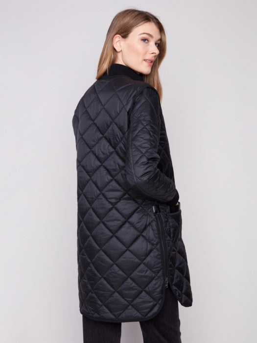 CHARLI B LONG QUILTED REVERSIBLE JACKET