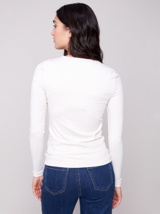 CHARLI B SECOND SKIN LONG SLEEVE TOP