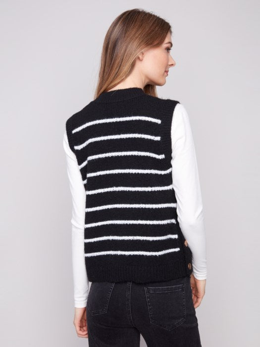 CHARLI B STRIPED SWEATER VEST