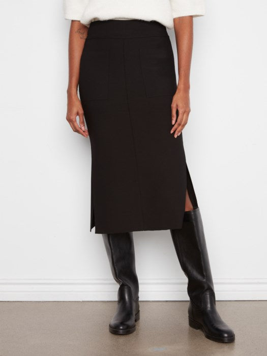 CHARLI B FITTED SKIRT WITH PATCH POCKETS