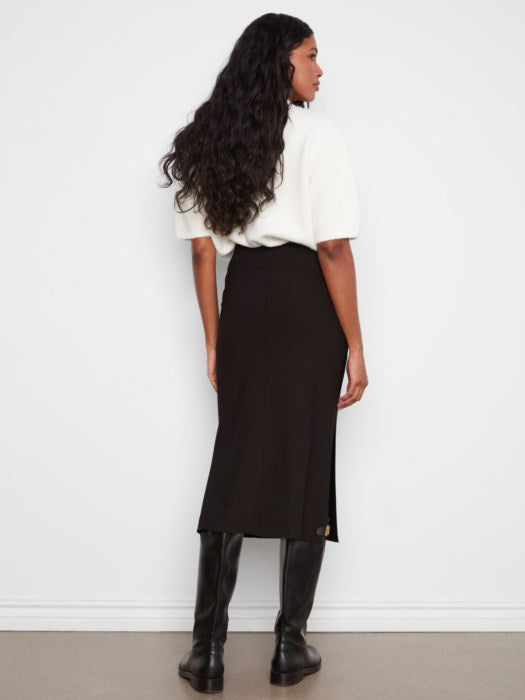 CHARLI B FITTED SKIRT WITH PATCH POCKETS