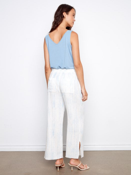 CHARLI B CRINKLE COTTON DRAWSTRING PANTS