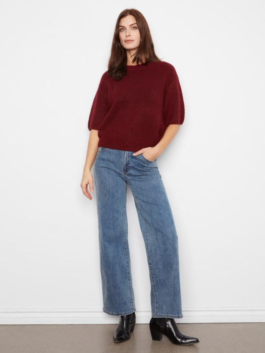 CHARLI B ELBOW SLEEVE SWEATER