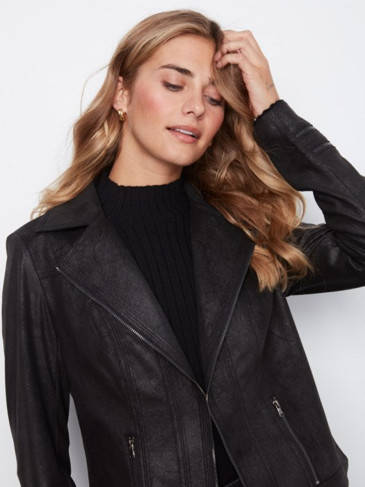 CHARLII B VINTAGE FAUX LEATHER JACKET
