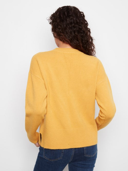 CHARLI B PATCH POCKET SWEATER