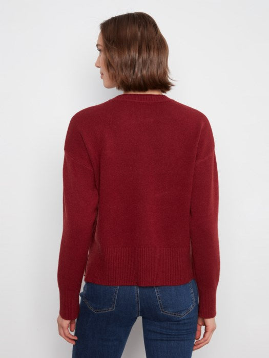 CHARLI B PATCH POCKET SWEATER