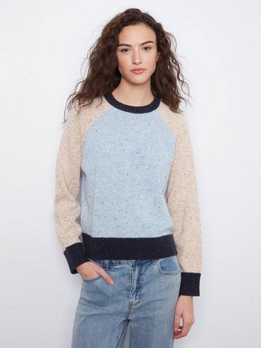 CHARLI B COLOUR BLOCK SWEATER