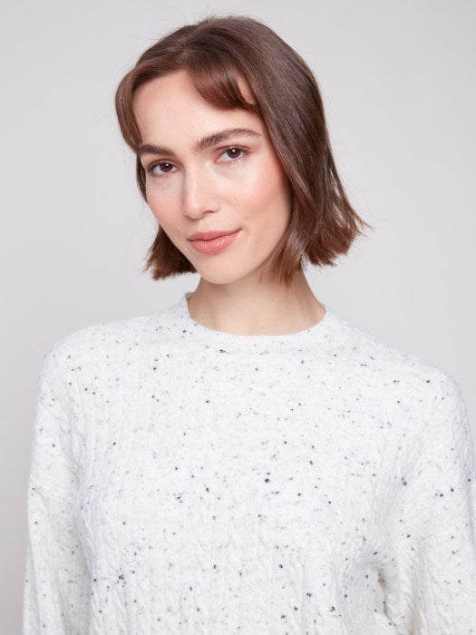 CHARLI B COOKIES AND CREAM LONG SLEEVE SWEATER