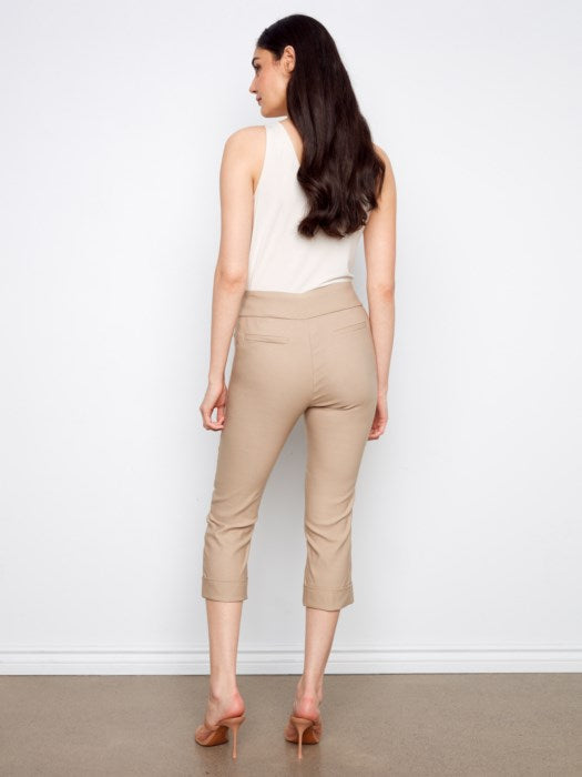 CHARLI B CROPPED CUFFED PANT