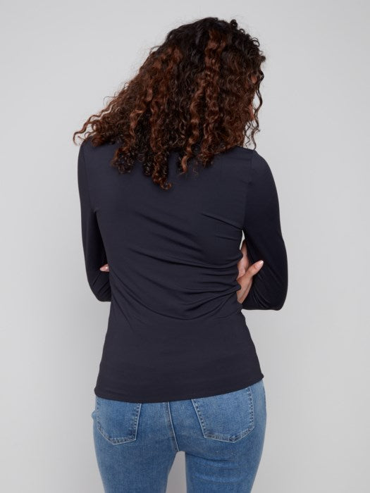 CHARLI B SECOND SKIN LONG SLEEVE TOP