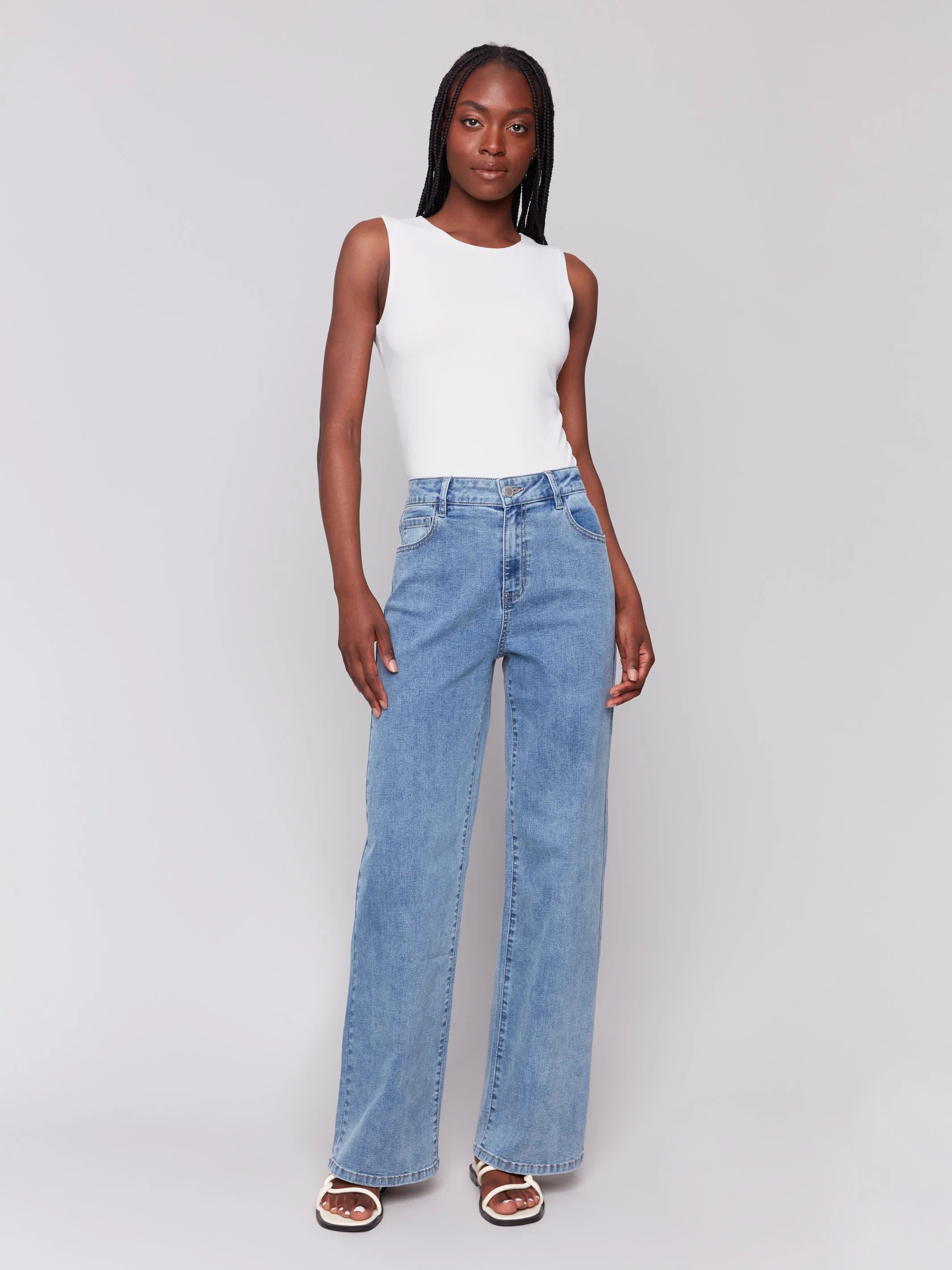 CHARLI B CHLOE WIDE LEG JEANS